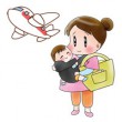 赤ちゃん 飛行機 オムツ替えと授乳